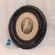 Cadre Ovale Noir Ancien Napol&eacute;on Iii Xix&deg; Antique Black Oval Frame Napoleon Iii