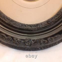 Cadre ovale noir ancien napoléon III XIX° Antique black oval frame Napoleon III