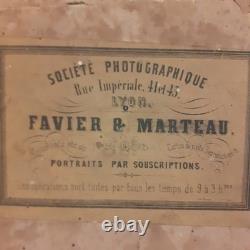 Cadre ovale noir ancien napoléon III XIX° Antique black oval frame Napoleon III