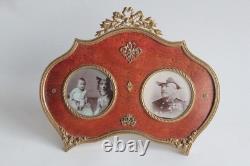 Cadre porte-photo double XIXe siècle Napoléon III (71366)