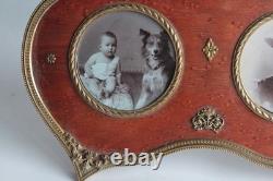 Cadre porte-photo double XIXe siècle Napoléon III (71366)