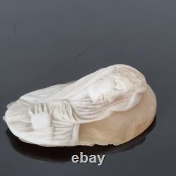 Camée Ancien Napoléon III Portrait Vierge XIXè Victorian Shell Cameo