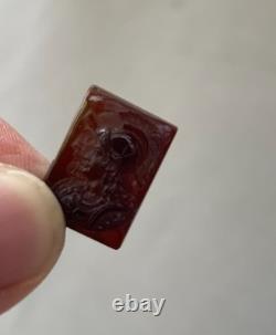 Camée, profils casqués, agate brune XIXe