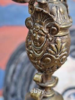 Candélabres Bronze 3 Feux XIX ème siècle Napoléon III