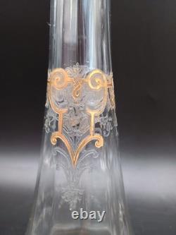 Carafe 8 verres cristal verre gravé dorure Napoléon III XIXè Baccarat St Louis