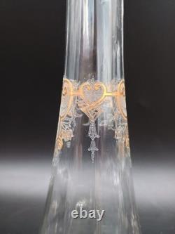 Carafe 8 verres cristal verre gravé dorure Napoléon III XIXè Baccarat St Louis