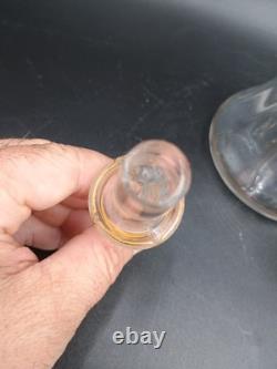 Carafe 8 verres cristal verre gravé dorure Napoléon III XIXè Baccarat St Louis