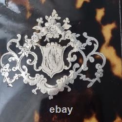 Carnet de Bal Argent Ecaille XIXè Victorian Silver French Dance Card 19thC