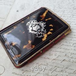 Carnet de Bal Argent Ecaille XIXè Victorian Silver French Dance Card 19thC