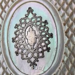 Carnet de Bal Argent et Nacre XIXè MOP Silver French Dance Card 19thC