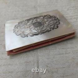 Carnet de Bal Nacre et Argent Milieu XIXè Napoléon III avec son Crayon