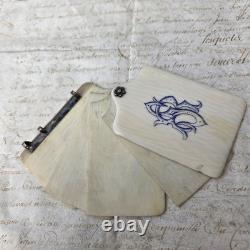 Carnet de Bal XIXè Monogramme SR Napoléon III French Victorian Dance Card 19thC