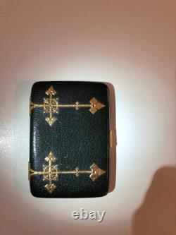 Carnet de bal XIX eme cuir or os romantique napoleon III charles x