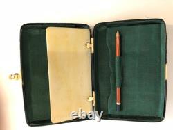 Carnet de bal XIX eme cuir or os romantique napoleon III charles x