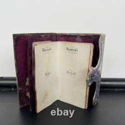 Carnet de bal en argent rehaussé de cloisonné fin XIXe Napoléon III M3959