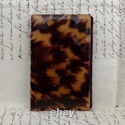 Carnet de bal en écaille ornementée de marqueterie XIXe Napoléon III M4092