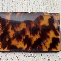 Carnet de bal en écaille ornementée de marqueterie XIXe Napoléon III M4092