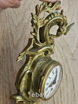 Cartel De Carrosse Pendulette Pendule XIX Bronze Dore Era Napoleon III viardo