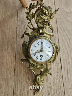 Cartel De Carrosse Pendulette Pendule XIX Bronze Dore Era Napoleon III viardo