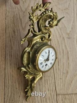 Cartel De Carrosse Pendulette Pendule XIX Bronze Dore Era Napoleon III viardo