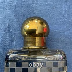 Cave à parfum 3 flacons en cristal dans étui en cuir XIXe / Napoléon III