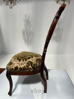 Chaise chauffeuse d'époque Napoléon III en acajou sculpté XIX siècle