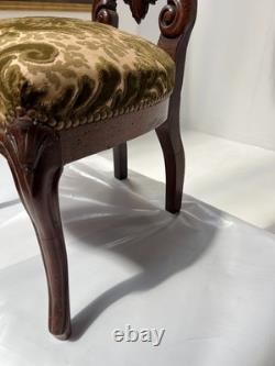 Chaise chauffeuse d'époque Napoléon III en acajou sculpté XIX siècle