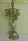 Chandelier Bougeoir Bronze Dor&eacute; Et Porcelaine Napol&eacute;on Iii Xix &egrave;me 4 Branches