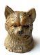 Chat Terre Cuite, Autriche, Xixe Antique Cat Figural Austrian Clay Jar