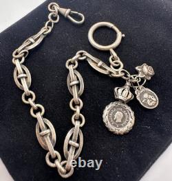 Châtelaine pour montre gousset en argent Napoleon III campagne d'Italie XIXe
