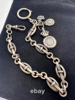 Châtelaine pour montre gousset en argent Napoleon III campagne d'Italie XIXe