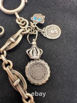 Châtelaine pour montre gousset en argent Napoleon III campagne d'Italie XIXe
