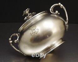 Christofle Pot Couvert Sucrier Napoleon III En Metal Argente Xix° Annee 1869