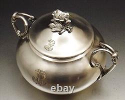 Christofle Pot Couvert Sucrier Napoleon III En Metal Argente Xix° Annee 1869