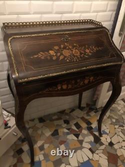 Circa 1880 Bureau de pente palissandre Bois de Rose Napoléon III fin XIX eme