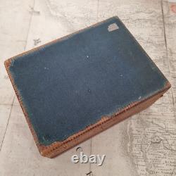 Coffret A Bijoux Palais Royal Napoléon III Cuir Velours Bleu XIXè Casket 19thC