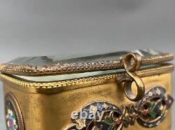Coffret à bijou cloisonné Napoléon III Verre à facettes XIXe M2061