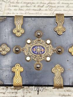 Coffret à bijoux Napoléon III Émaux de Bressans Époque XIXe