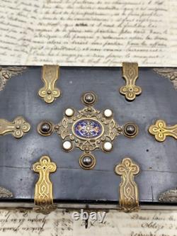 Coffret à bijoux Napoléon III Émaux de Bressans Époque XIXe