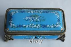 Coffret à bijoux émaux Bressans Muguet XIXe siècle Napoléon III (77032)