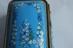 Coffret à bijoux émaux Bressans Muguet XIXe siècle Napoléon III (77032)