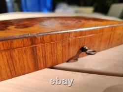 Coffret à bijoux ou à jeux en marqueterie bois de rose & Ronce de Noyer XIX Ème