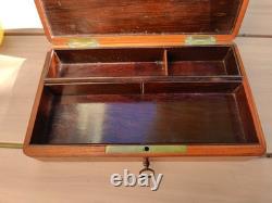 Coffret à bijoux ou à jeux en marqueterie bois de rose & Ronce de Noyer XIX Ème