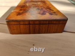 Coffret à bijoux ou à jeux en marqueterie bois de rose & Ronce de Noyer XIX Ème