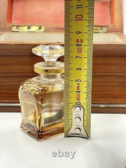 Coffret à senteur parfum Cave Napoléon III 3 flacons cristal doré XIXe Réf 256