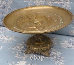 Coupe Bronze Napoléon III Bacchante XIXe décor Amours Bacchus mars Venus 2,7kg