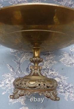 Coupe Bronze Napoléon III Bacchante XIXe décor Amours Bacchus mars Venus 2,7kg