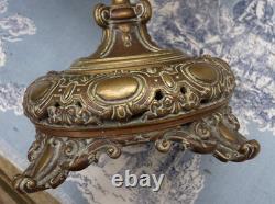 Coupe Bronze Napoléon III Bacchante XIXe décor Amours Bacchus mars Venus 2,7kg