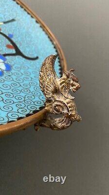 Coupe cloisonnée XIXe goût indochinois Napoléon III décor de dragon H5256