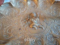 Coupe en Bronze Doré XIXè Napoléon III putti angelot cherubin ange